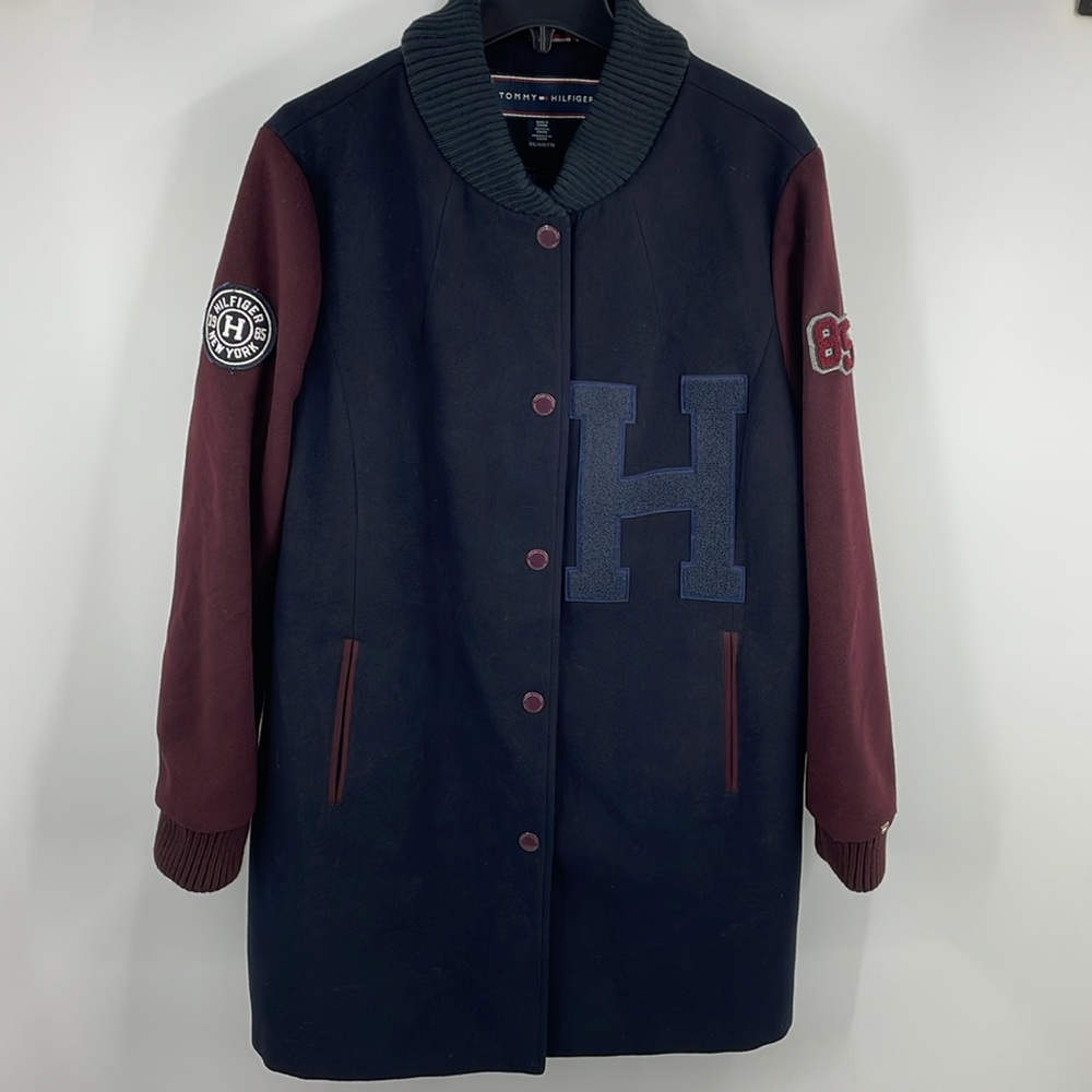 Tommy Hilfiger letter varsity coat jacket Size XXL 2X